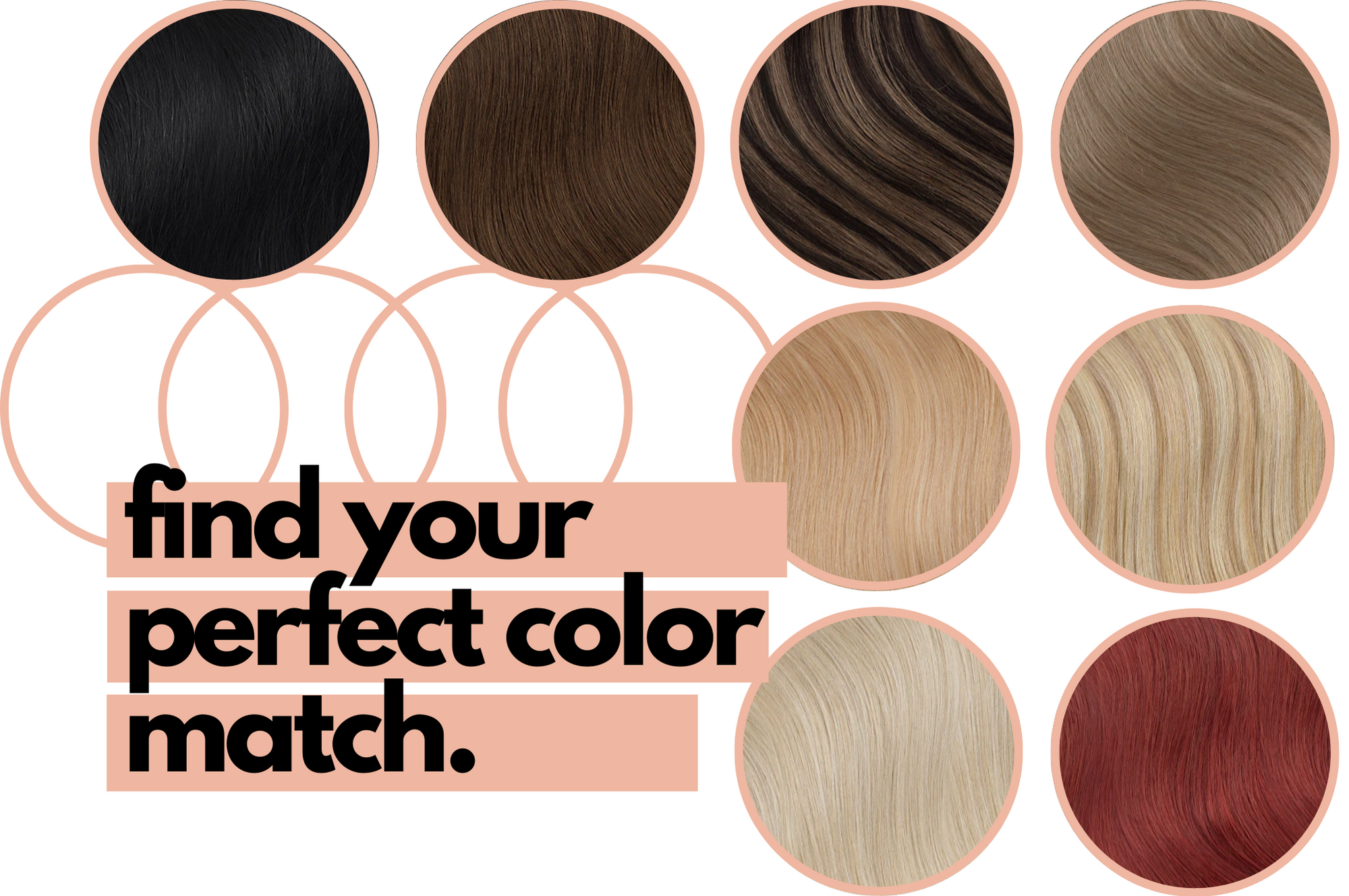 find your perfect hair extensions color.