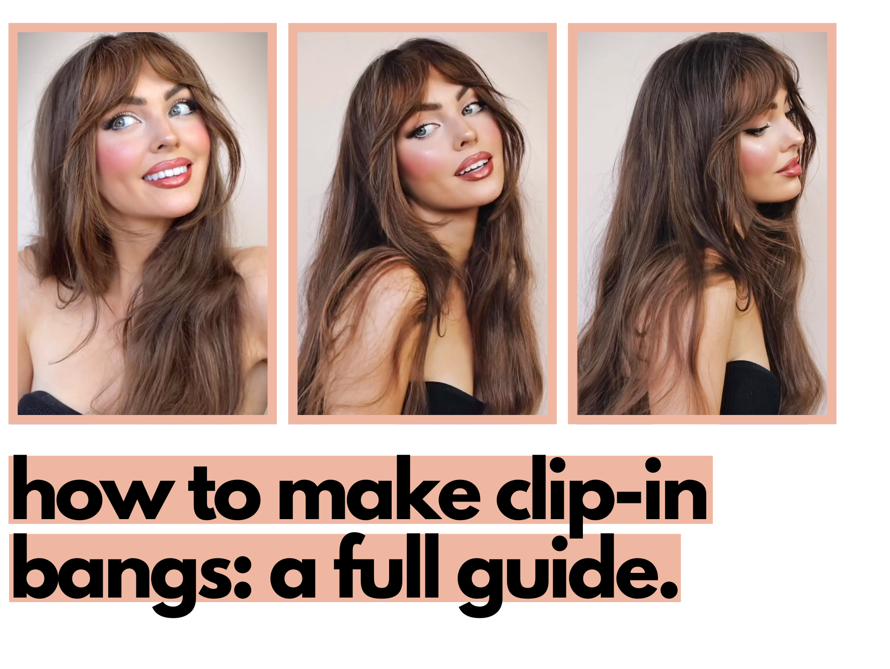 How to make clip in bangs with hair extensions