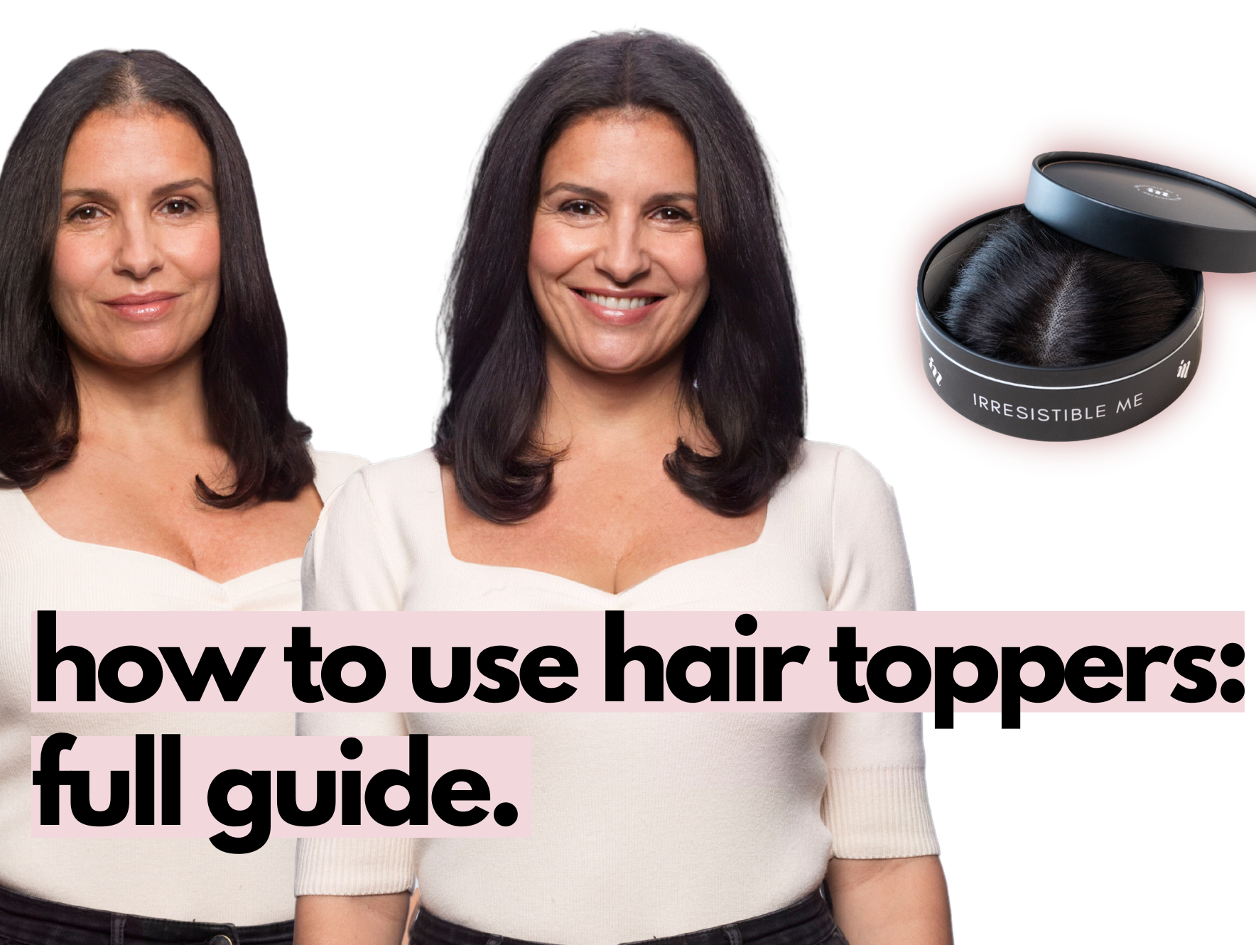 How to put on a hair topper: in 4 steps.