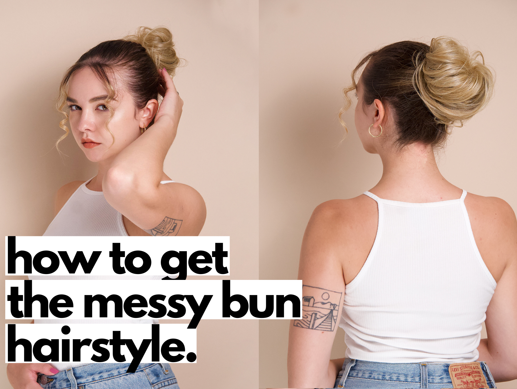 hair trends: messy bun.
