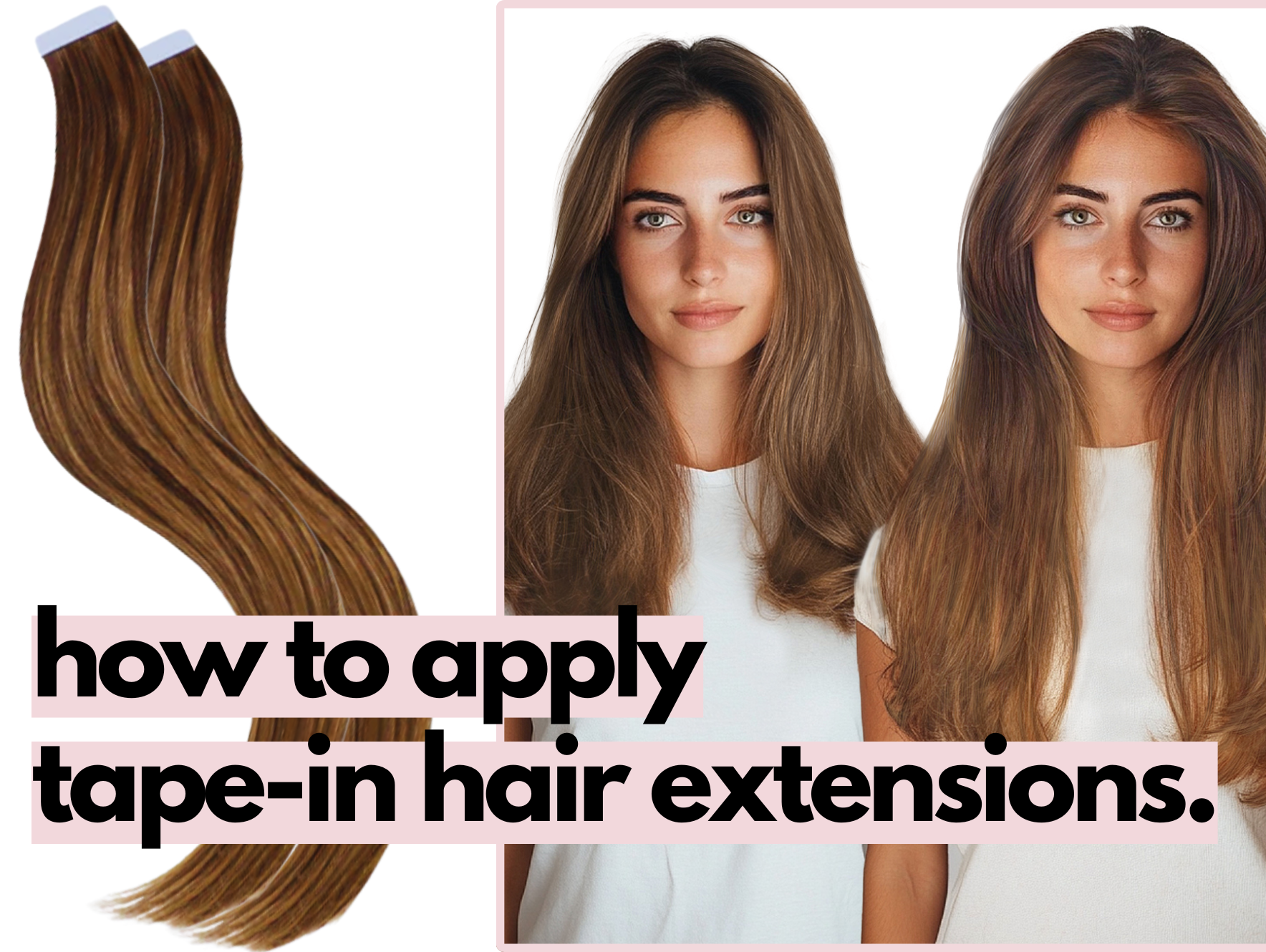 how to apply tape in extensions at home.