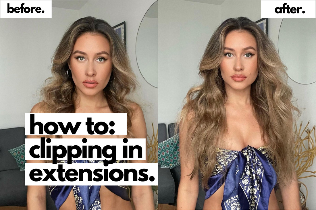 how to clip in hair extensions in 3 steps.