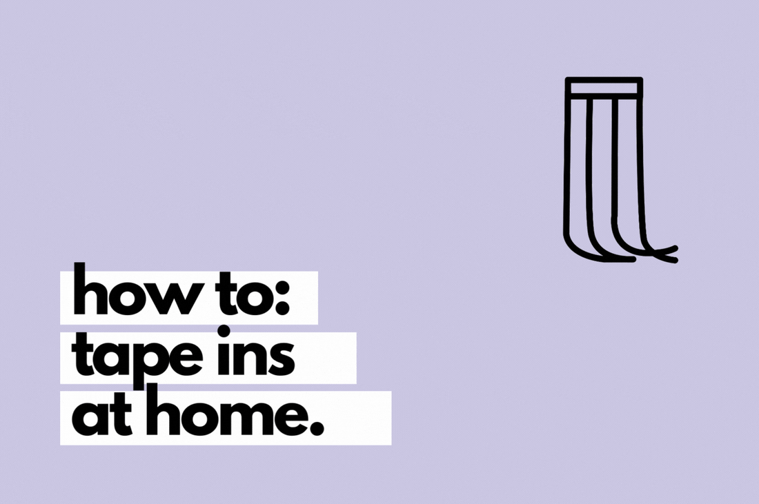 how to apply tape in extensions at home.
