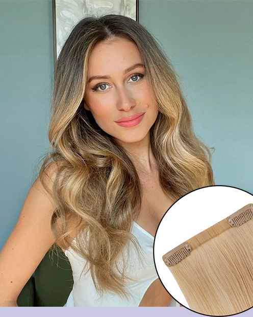 invisible clip in hair extensions collection