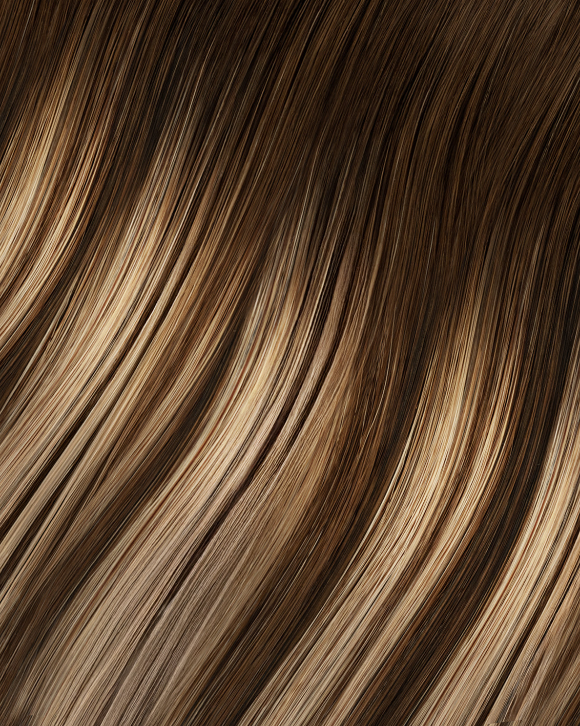 invisible clip-in hair extensions brown balayage.