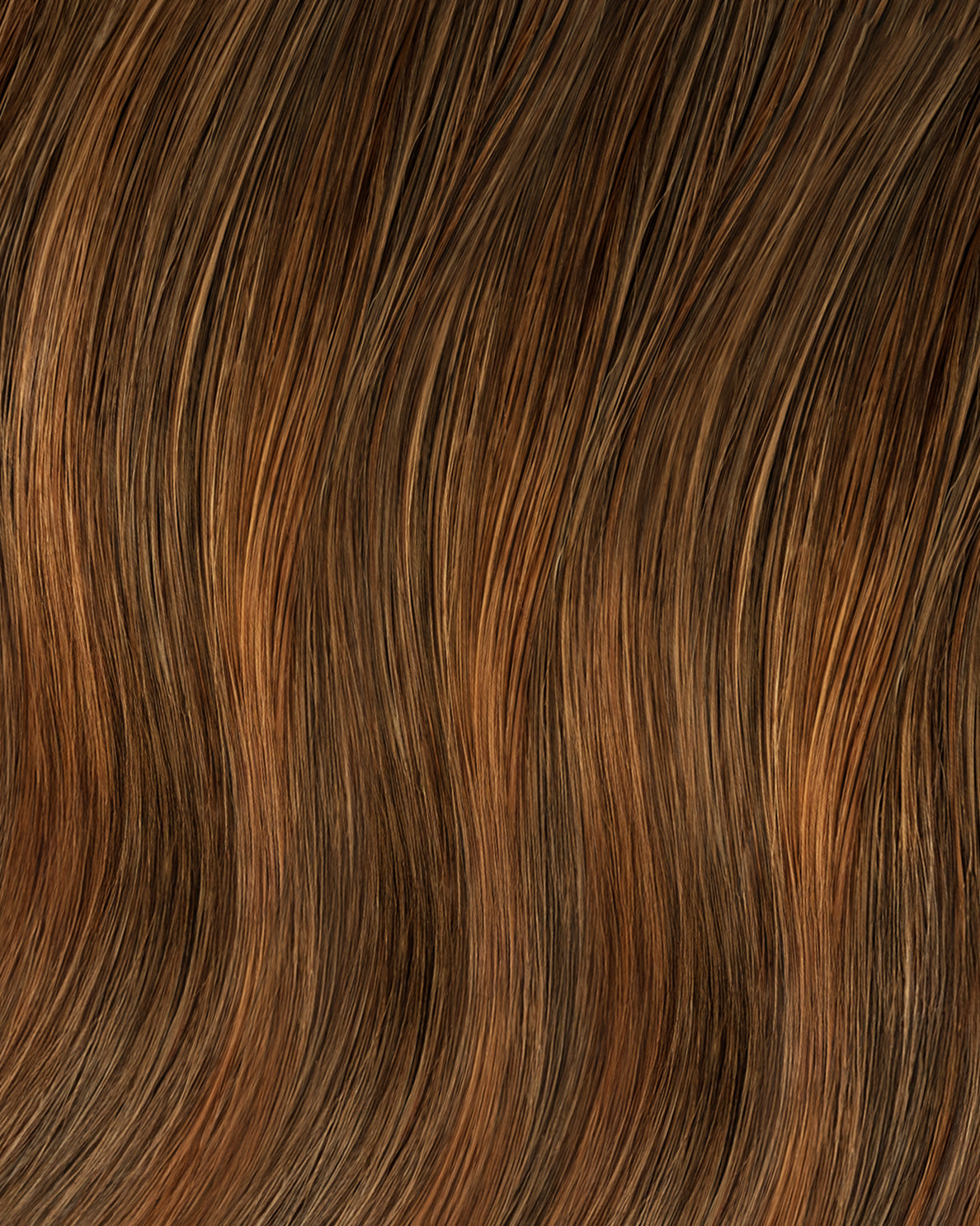 invisible clip-in hair extensions chestnut balayage.