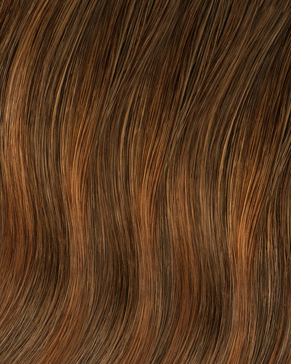 clip-in hair extensions chestnut balayage.