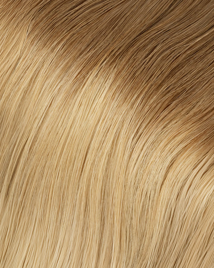 halo one-step hair extensions dirty blonde rootmelt.