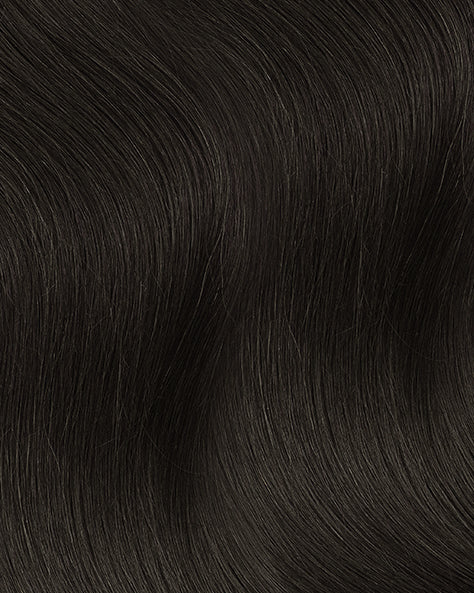 invisible clip-in hair extensions dark brown.
