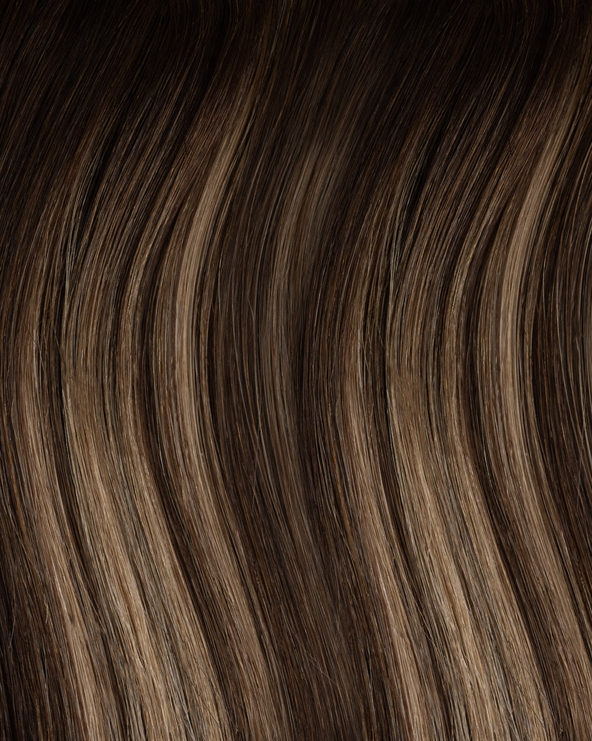 clip-in volumizer ash brown balayage.
