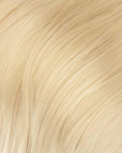 invisible tape-in hair extensions platinum blonde.