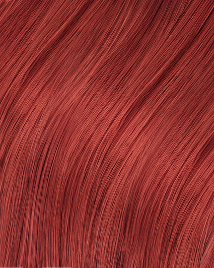 halo one-step hair extensions ruby red.