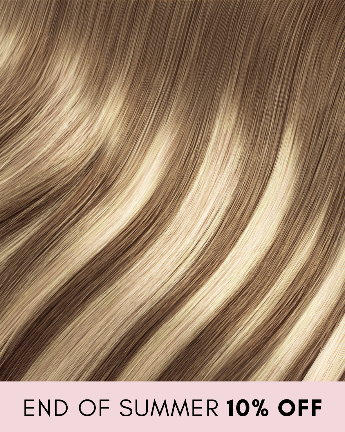 clip-in hair extensions rooted beige highlights.