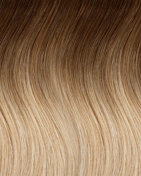 clip-in hair extensions dirty blonde rootmelt.