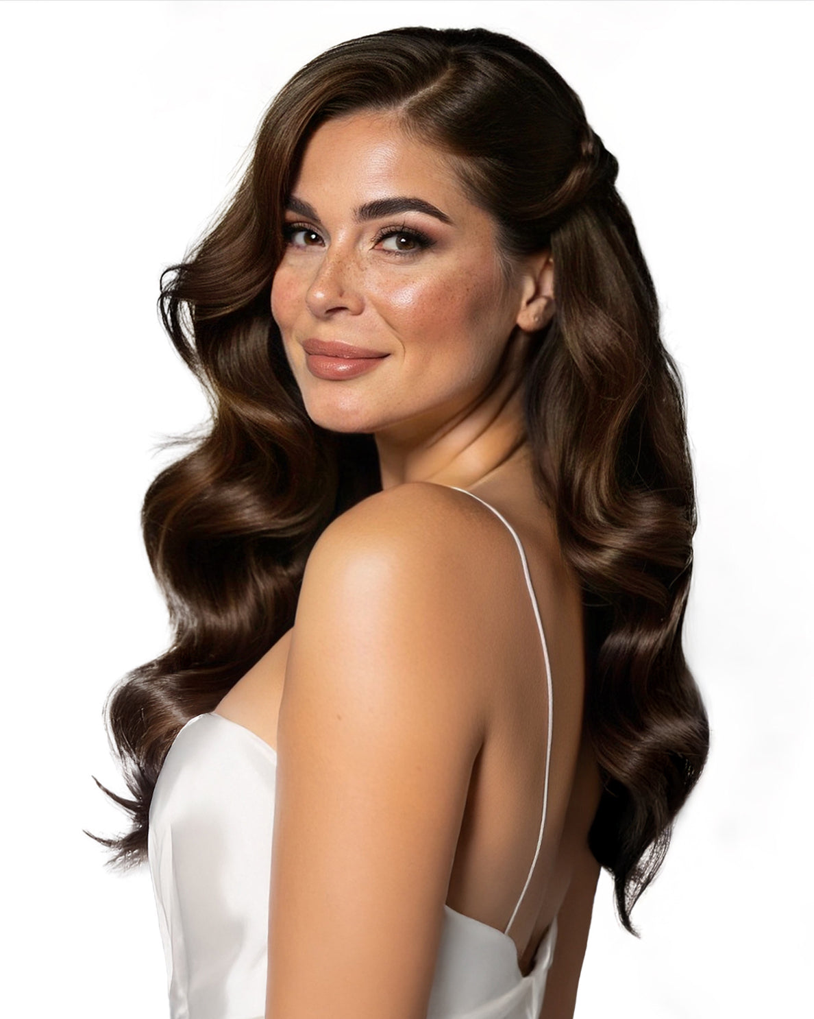 clip in hair extensions chocolate brown, classic set