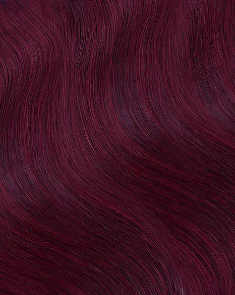 clip-in hair extensions cherry red.