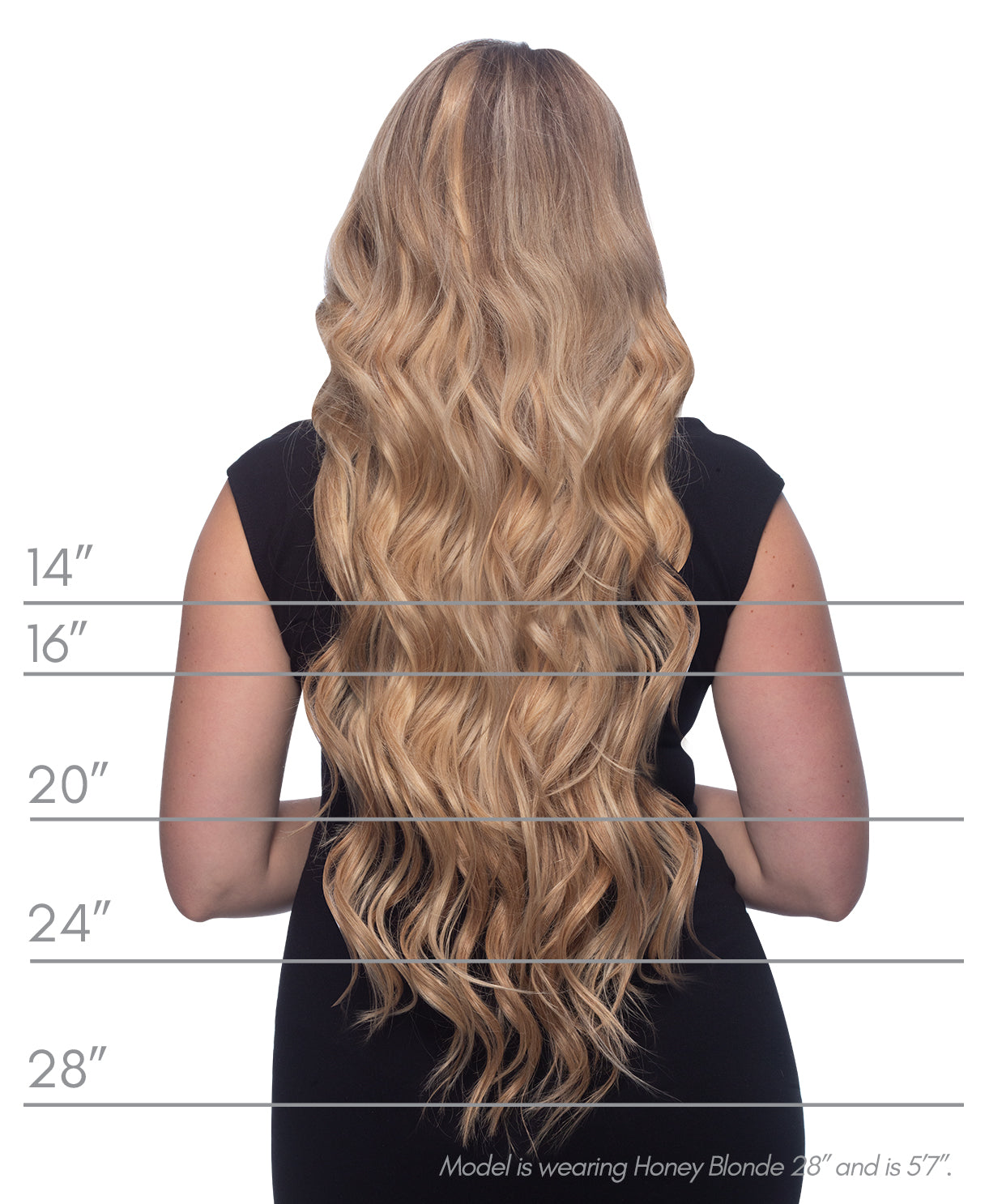 hair extensions length chart