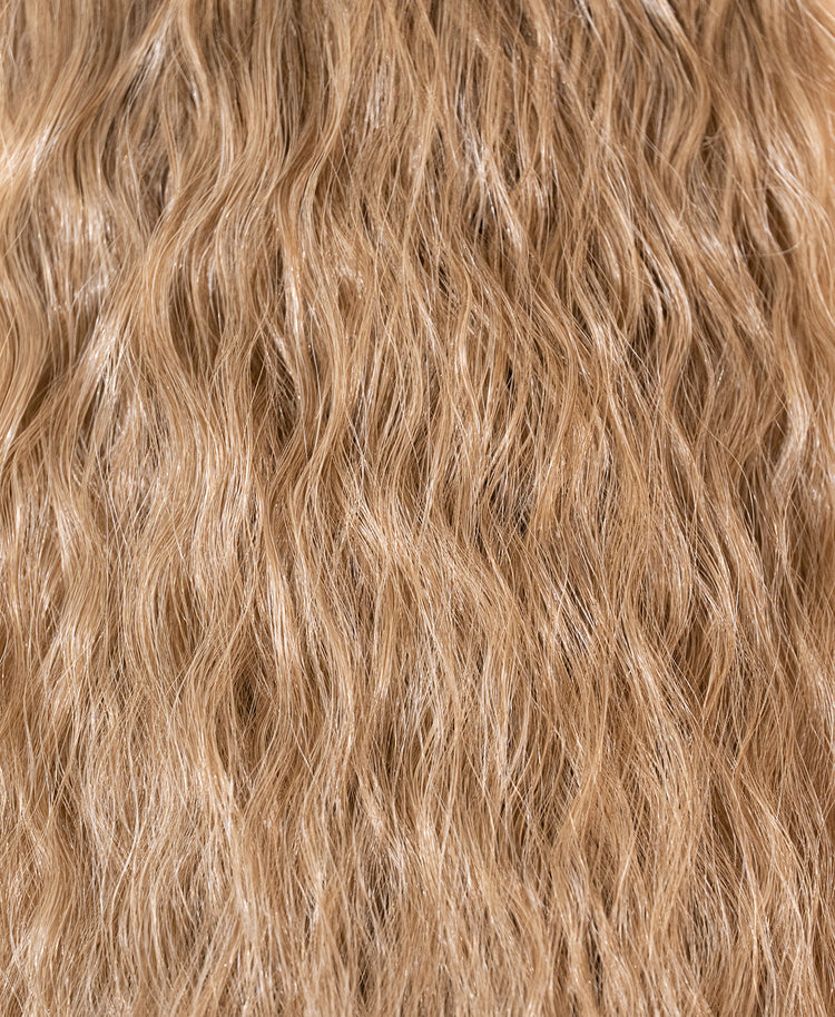 vegan fiber long wavy ponytail - ash blonde 26".