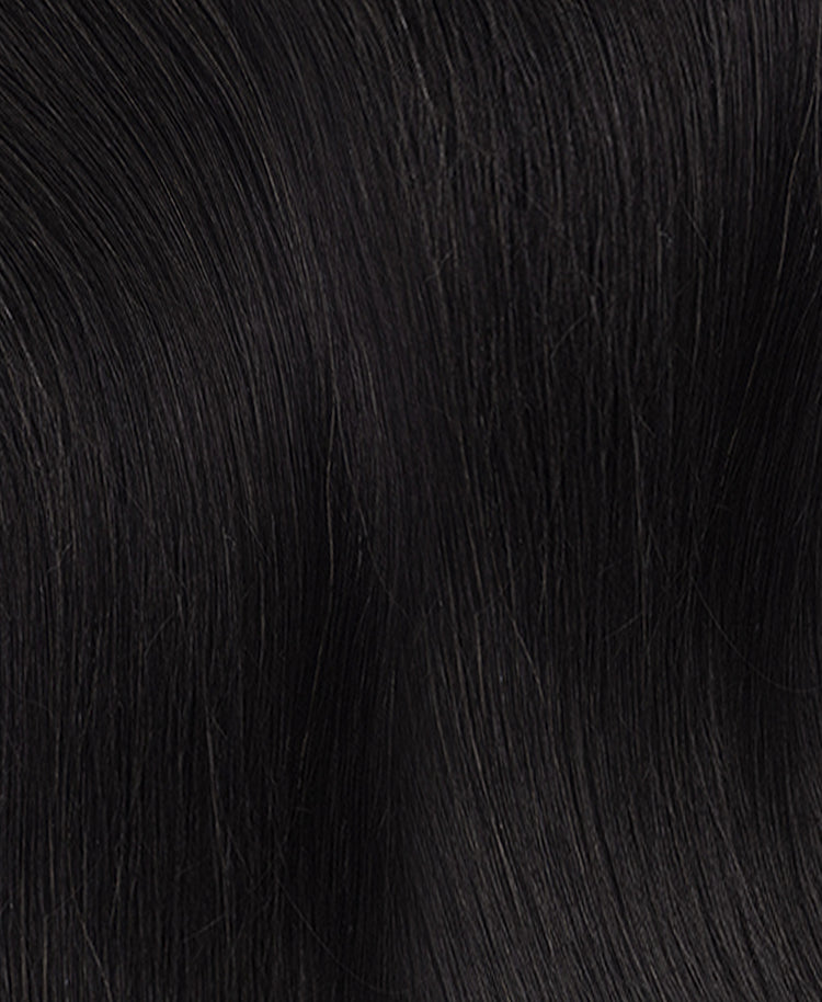 flipped ends ponytail - natural black 17".