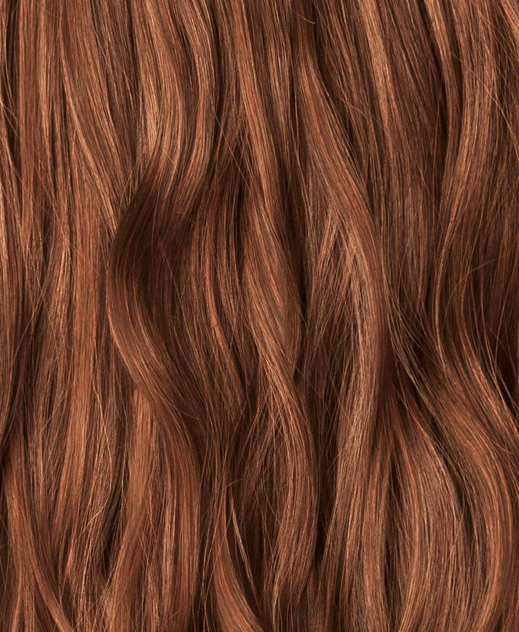 vegan fiber long wavy ponytail - mixed brown 26".