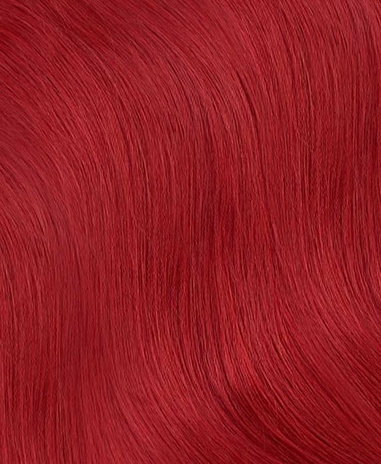 vegan fiber flipped ends ponytail - ruby 17".