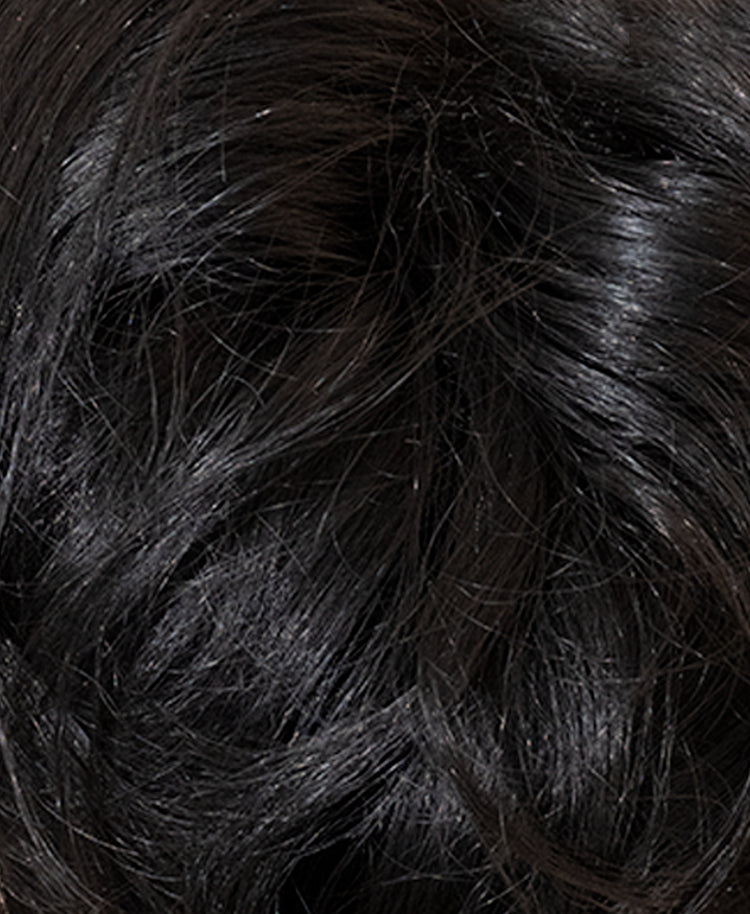 messy bun - natural black.