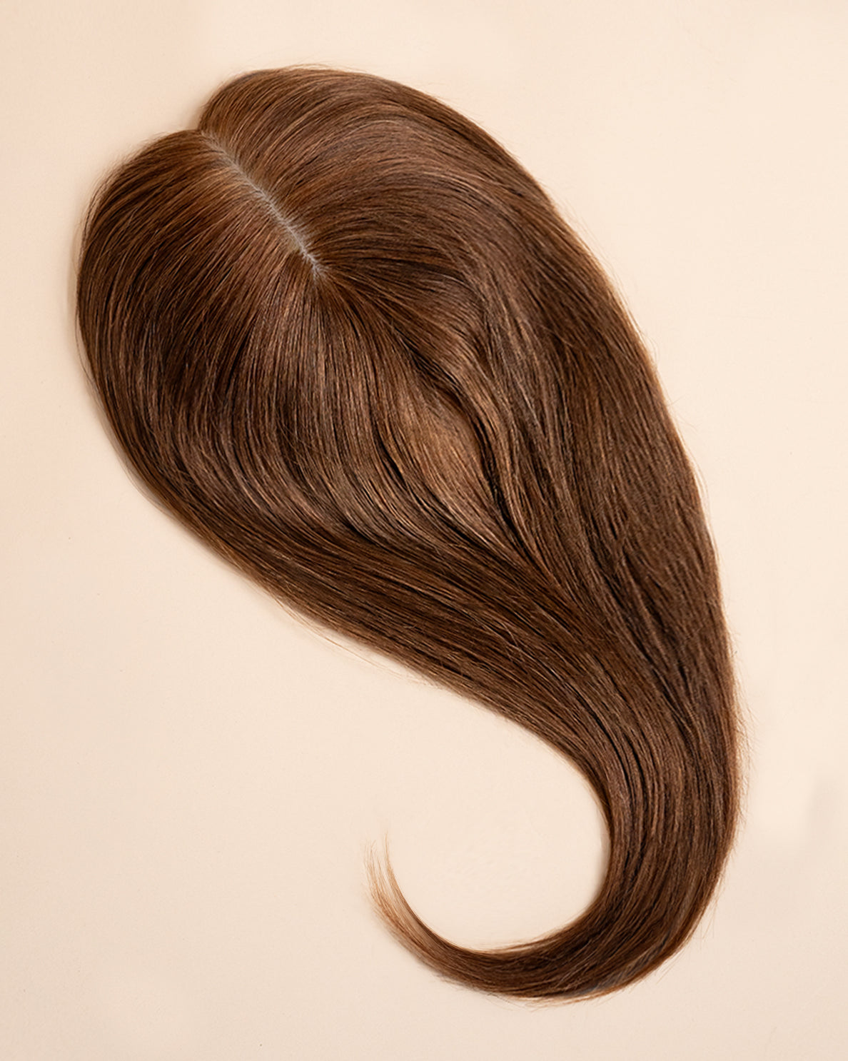 premium hair topper 14" medium brown.