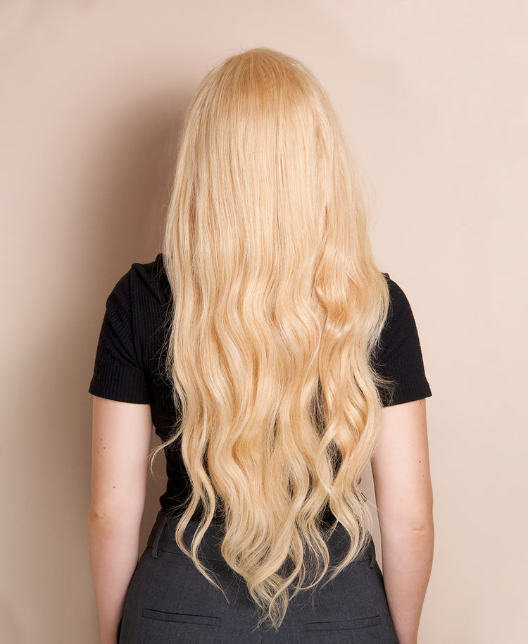 front lace human wig - 24" honey blonde.