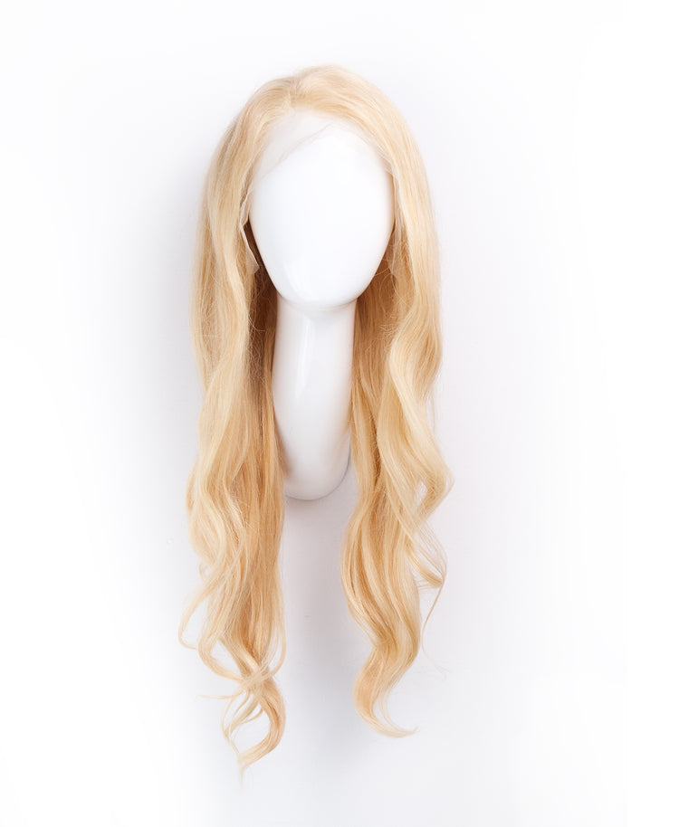 front lace human wig - 20" honey blonde.