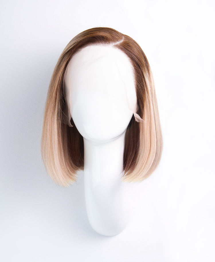 Bob Human Wig - 10” Rooted Ash Blonde.
