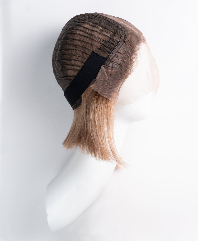 Bob Human Wig - 10” Rooted Ash Blonde.