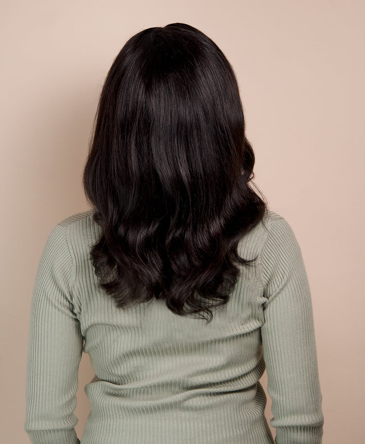 front lace human wig - 14" natural black.