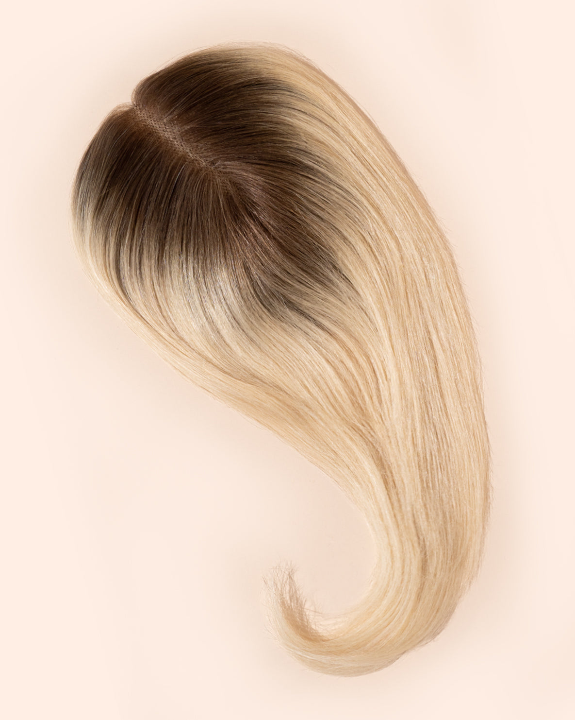 premium hair topper 14" rooted light blonde.
