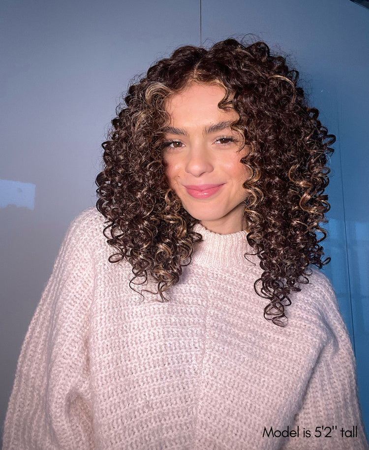 curly balayage wig 16".
