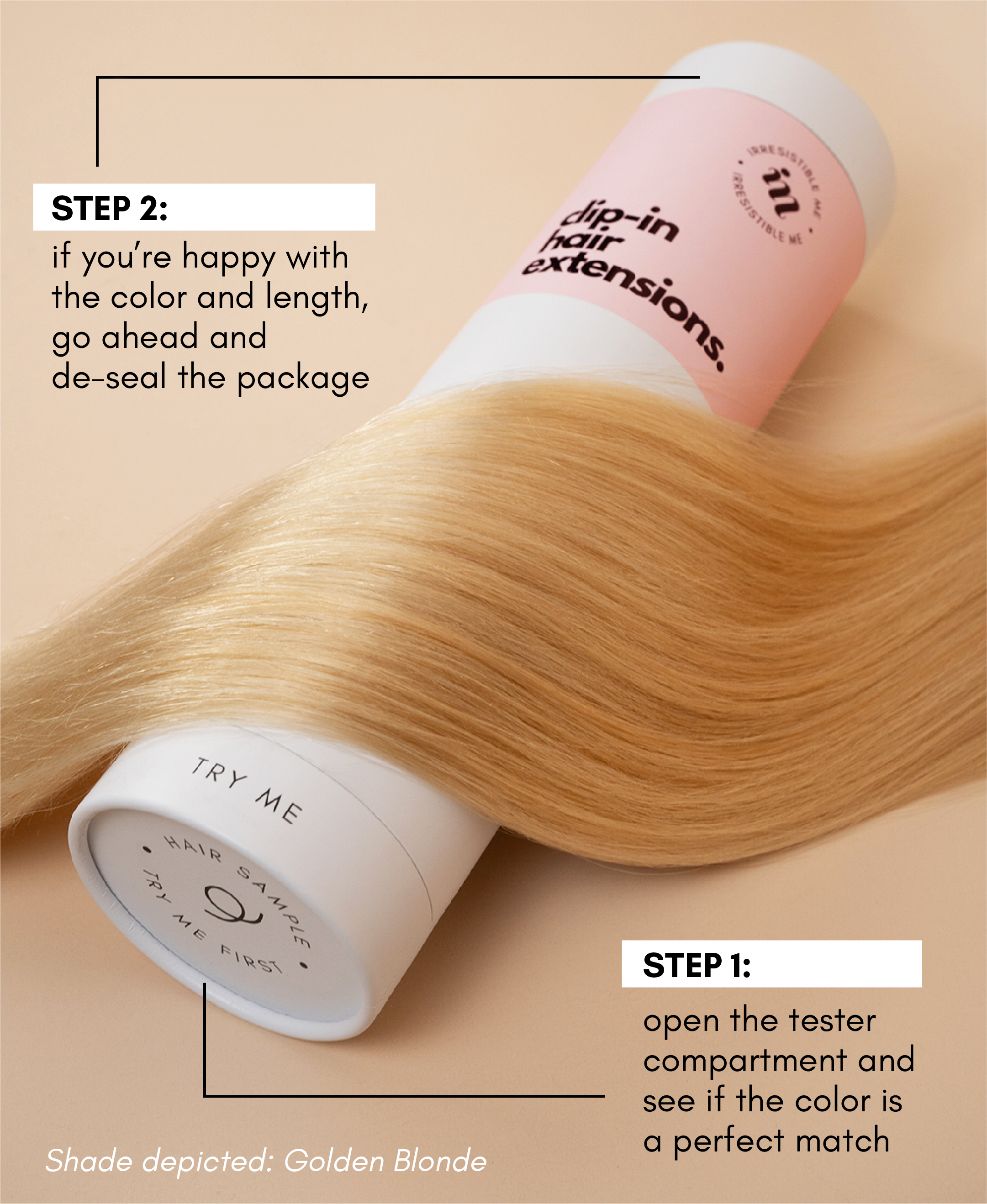 clip in hair extensions packaging tube