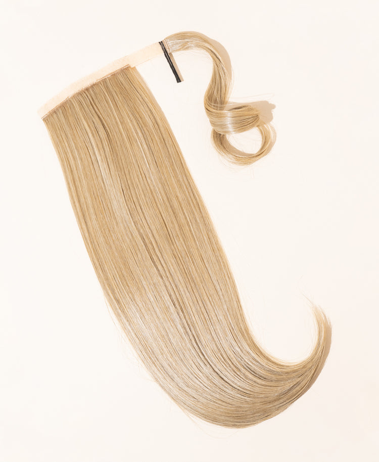 vegan fiber flipped ends ponytail - honey blonde 17".
