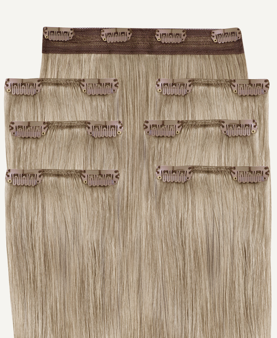ash blonde clip-in hair extensions