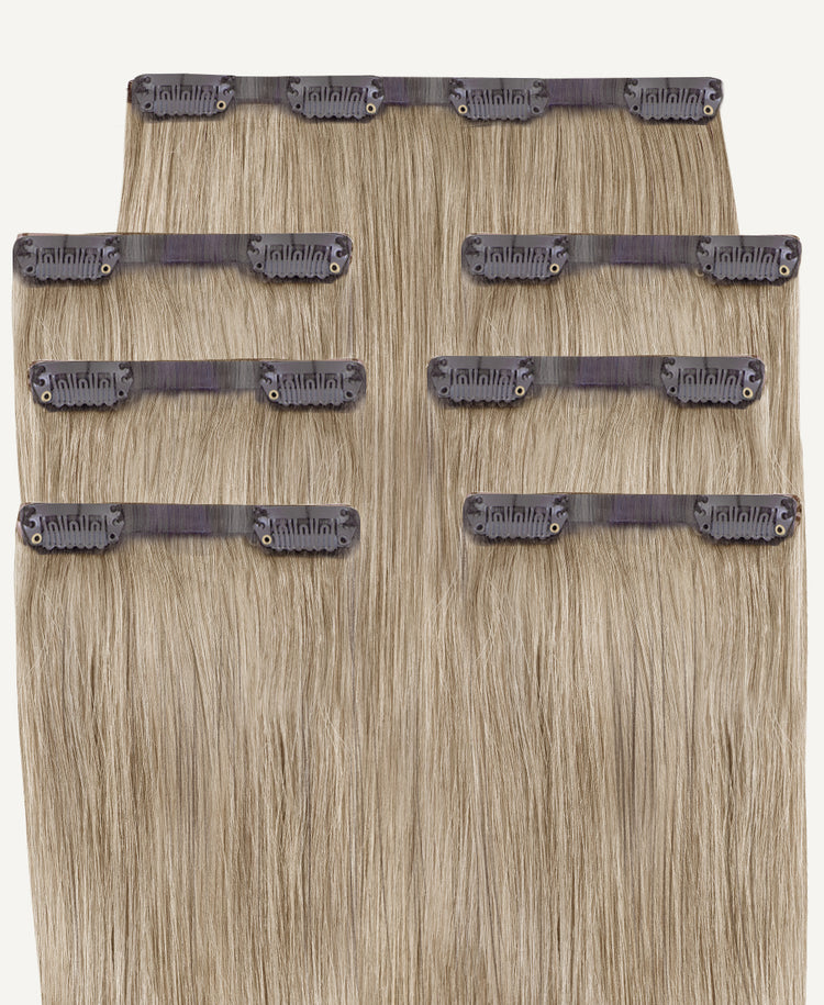 invisible clip-in hair extensions #10 ash blonde.