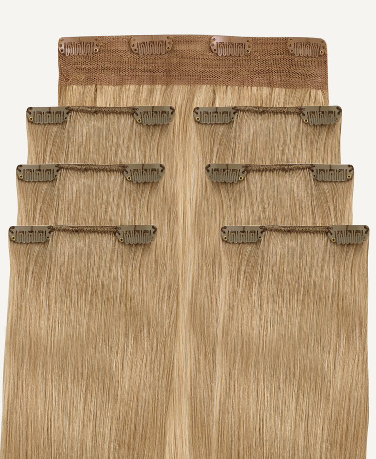 clip-in hair extensions #14 medium blonde.