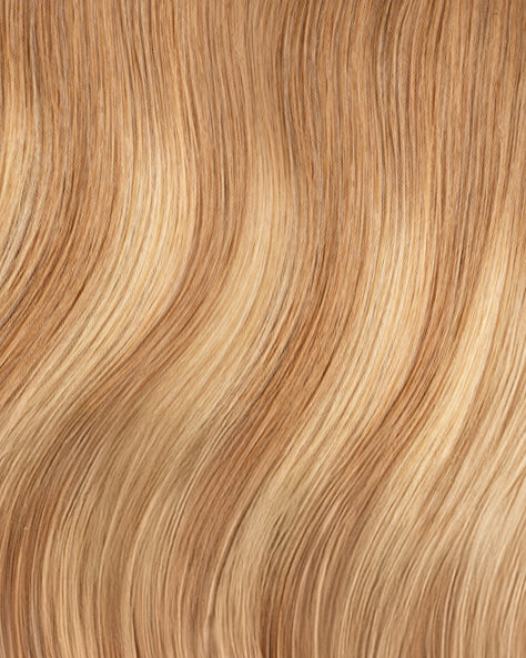 clip-in hair extensions blonde balayage.