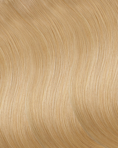 one-step hair extensions honey blonde.
