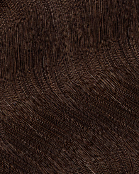 one-step hair extensions medium brown.