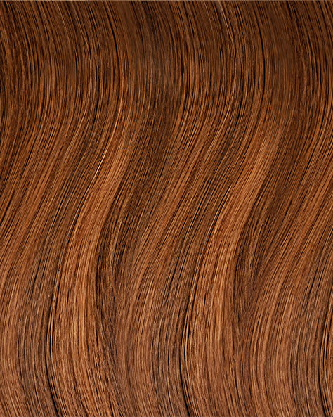one-step hair extensions chestnut balayage.