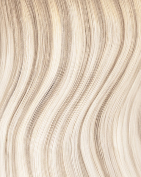 one-step hair extensions scandinavian highlights.