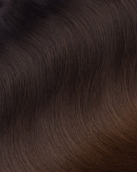 clip-in hair extensions dimensional brown.
