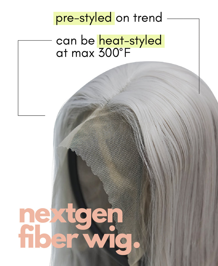 silver wig 22".