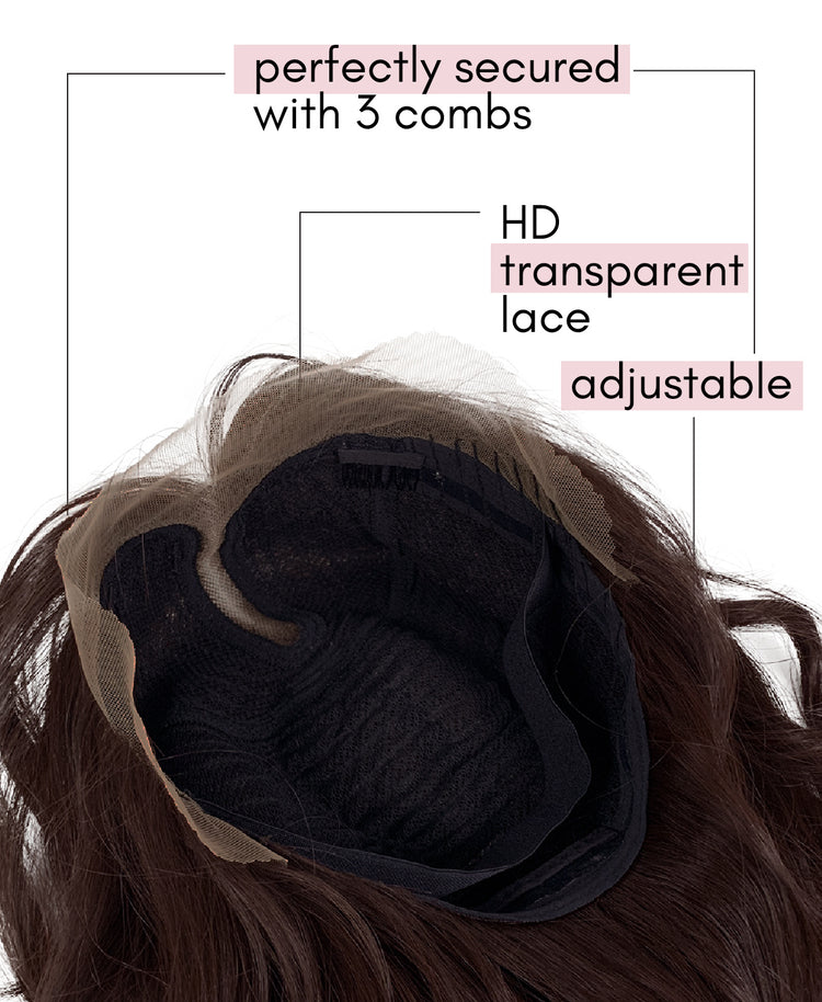 blowout curtain bangs wig 22".
