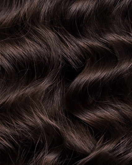 curly ponytail - chocolate brown.