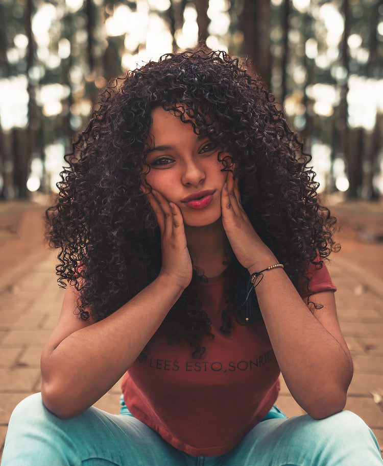 curly (3C curls) clip-in extensions #2 chocolate brown.