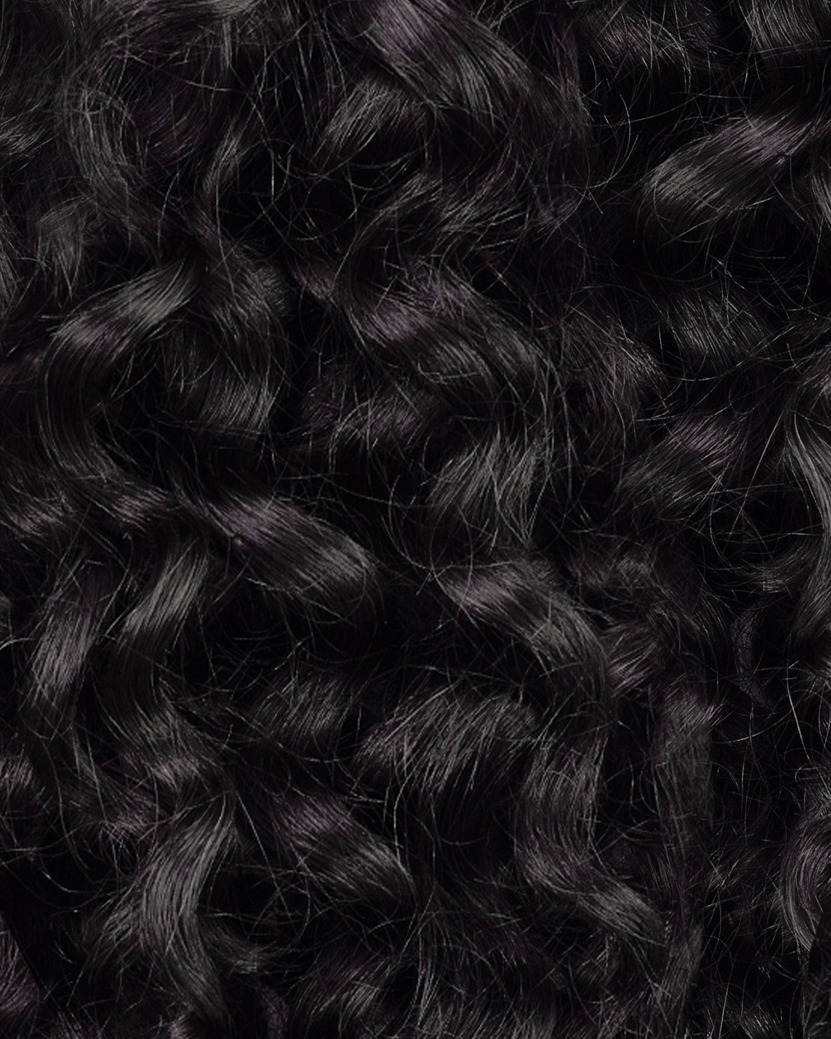 curly (3A curls) clip-in extensions natural black.